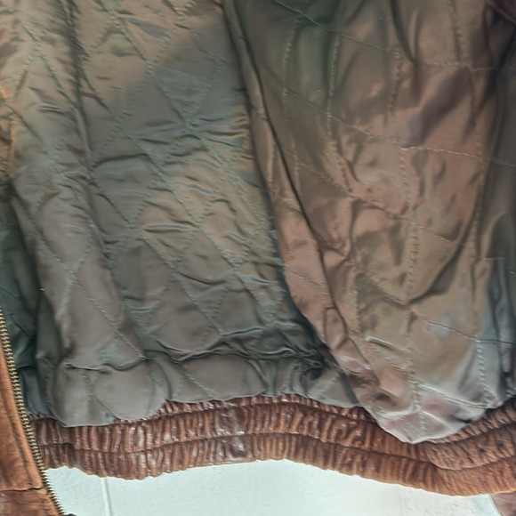 Vintage Town & Country Men’s Genuine Distressed Leather Flight Bomber Jacket - Picture 12 of 16